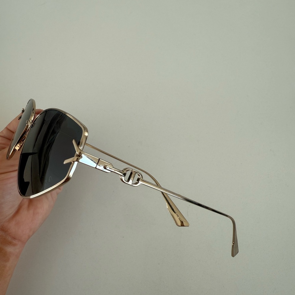 Dior Black and Gold Sunglasses - Picture 2 of 5